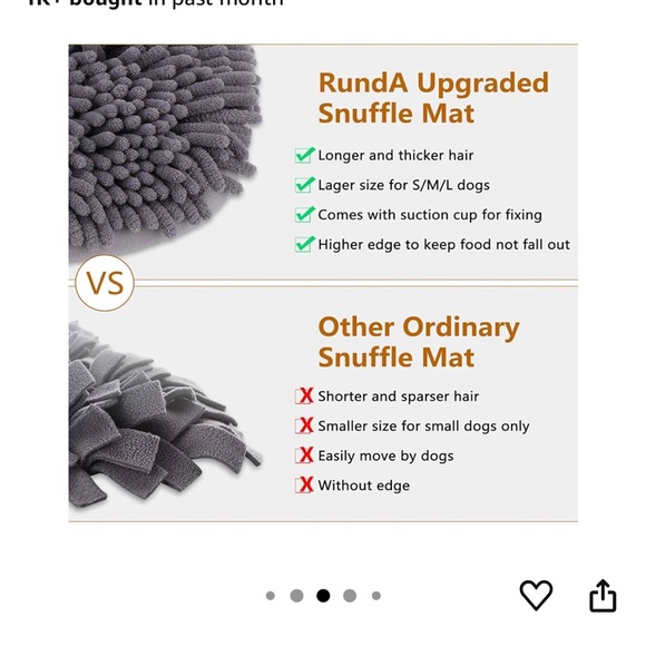 Gray Dog Feeding Foraging Play Snuffle Sniff Mat - Picture 4 of 10